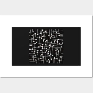 Symphony Sprouts | Black n’ White Abstract Pattern Posters and Art